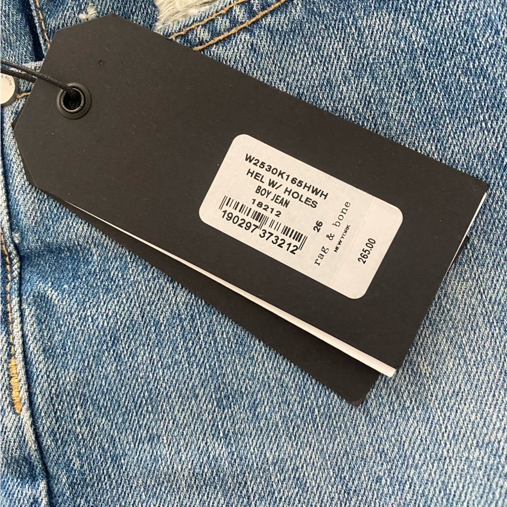 Rag & Bone Women's Boy Jean Hel w/ Holes NWT - Picture 5 of 9